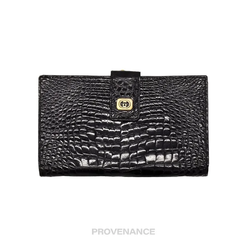 🔴 Gucci Long Wallet - Black Crocodile - Picture 3 of 12